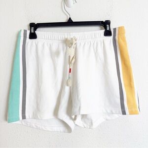Wildfox vanilla white speedway stripes sweat shorts